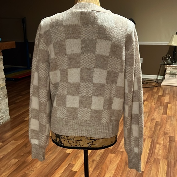 Size L checkerboard print cardigan - Picture 4 of 4